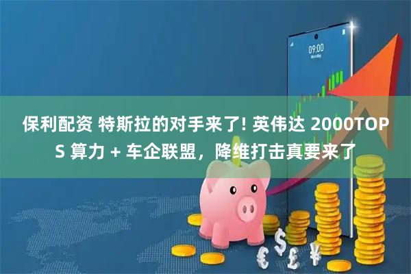 保利配资 特斯拉的对手来了! 英伟达 2000TOPS 算力 + 车企联盟，降维打击真要来了